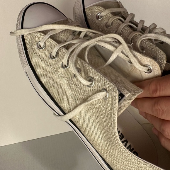 Converse CTAS LIFT PLATFORM OX Gold/Black/White '568630C' Women's Size 10 - Picture 10 of 14